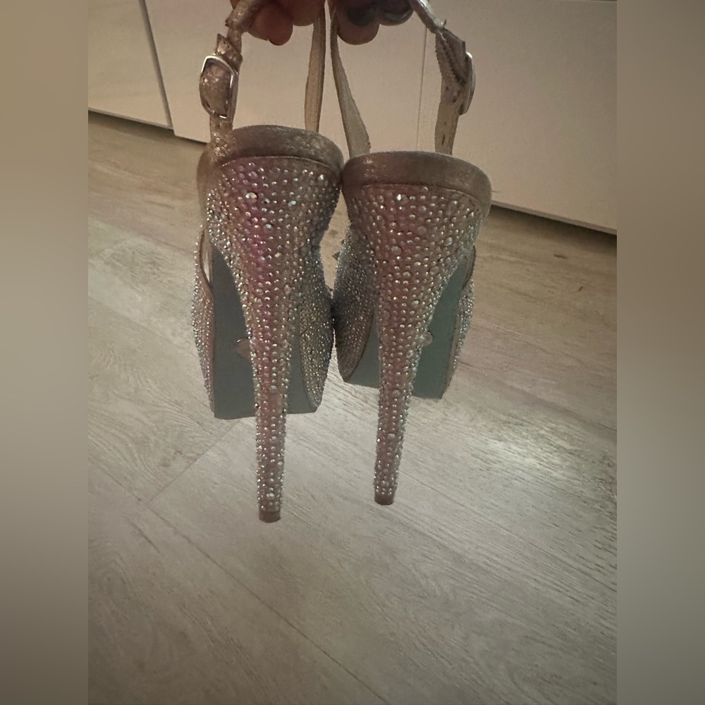 Betsey Johnson AB CRYSTAL PLATFORM heels